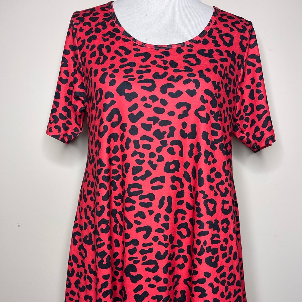 Women's Red Leopard Print Top